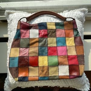 Lucky Brand Patchwork Hobo Bag